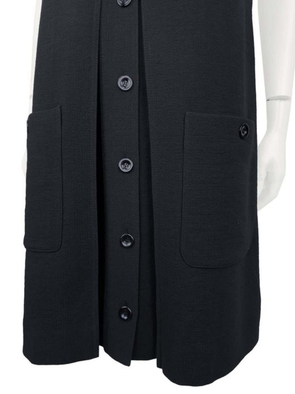 Chloé Black Wool Button Front Pinafore Runway Collection Jumper - Picture 2 of 11